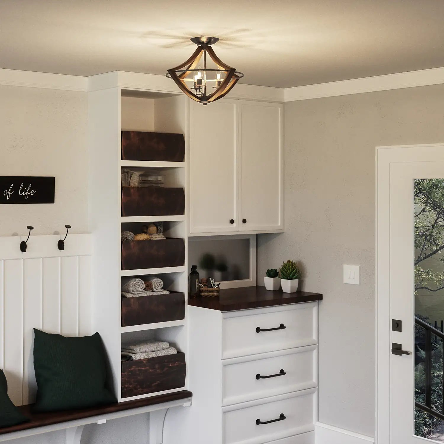 QUOIZEL, SHIRE SEMI-FLUSH MOUNT, FLUSH MOUNT CEILING LIGHTS