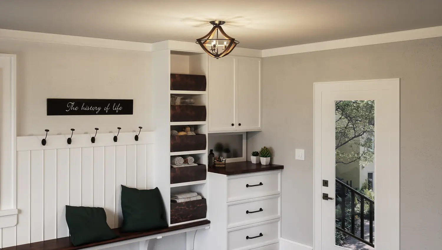 QUOIZEL, SHIRE SEMI-FLUSH MOUNT, FLUSH MOUNT CEILING LIGHTS