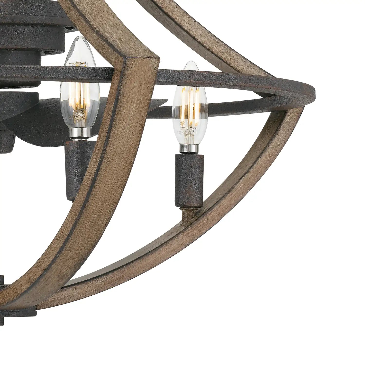 QUOIZEL, SHIRE FANDELIER, SEMI FLUSH MOUNT LIGHT