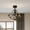 QUOIZEL, SHIRE FANDELIER, SEMI FLUSH MOUNT LIGHT