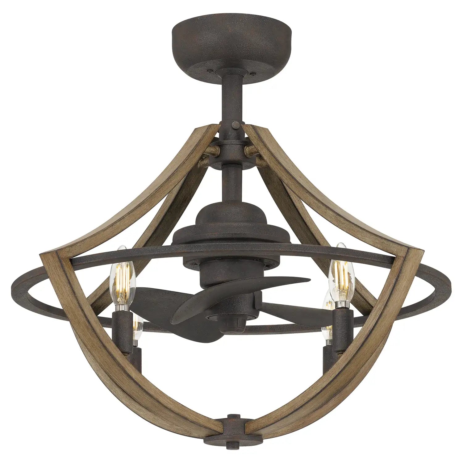 QUOIZEL, SHIRE FANDELIER, SEMI FLUSH MOUNT LIGHT