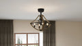 QUOIZEL, SHIRE FANDELIER, SEMI FLUSH MOUNT LIGHT