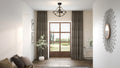 QUOIZEL, SHIRE FANDELIER, SEMI FLUSH MOUNT LIGHT