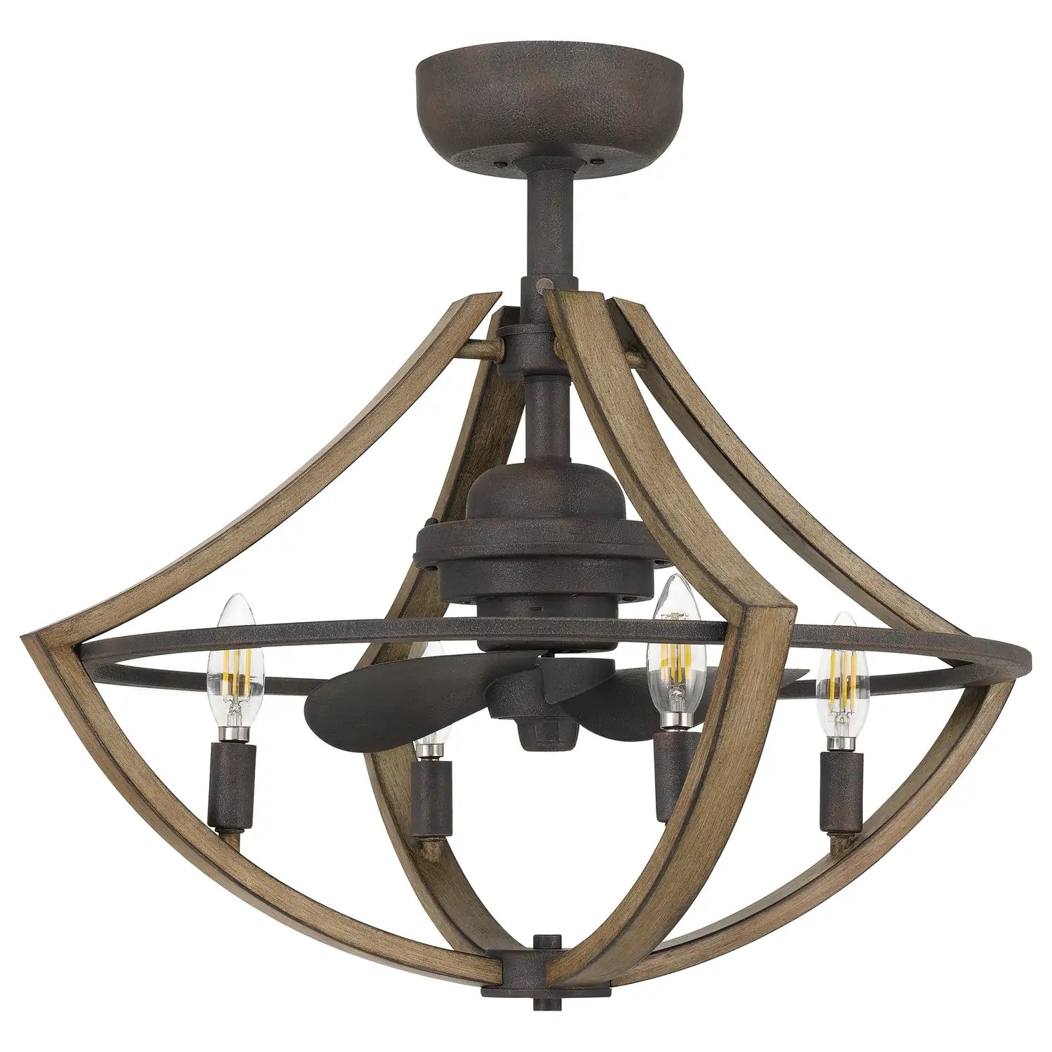 QUOIZEL, SHIRE FANDELIER, SEMI FLUSH MOUNT LIGHT