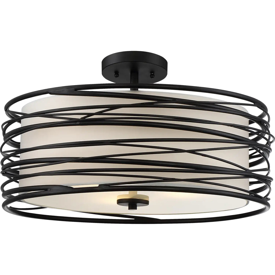 QUOIZEL, SPIRAL SEMI-FLUSH MOUNT, SEMI FLUSH MOUNT LIGHT