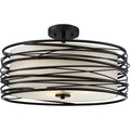 QUOIZEL, SPIRAL SEMI-FLUSH MOUNT, SEMI FLUSH MOUNT LIGHT