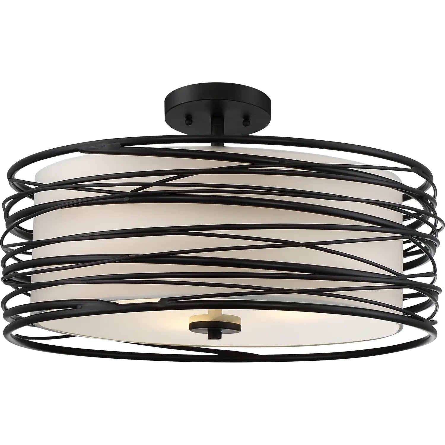 QUOIZEL, SPIRAL SEMI-FLUSH MOUNT, SEMI FLUSH MOUNT LIGHT