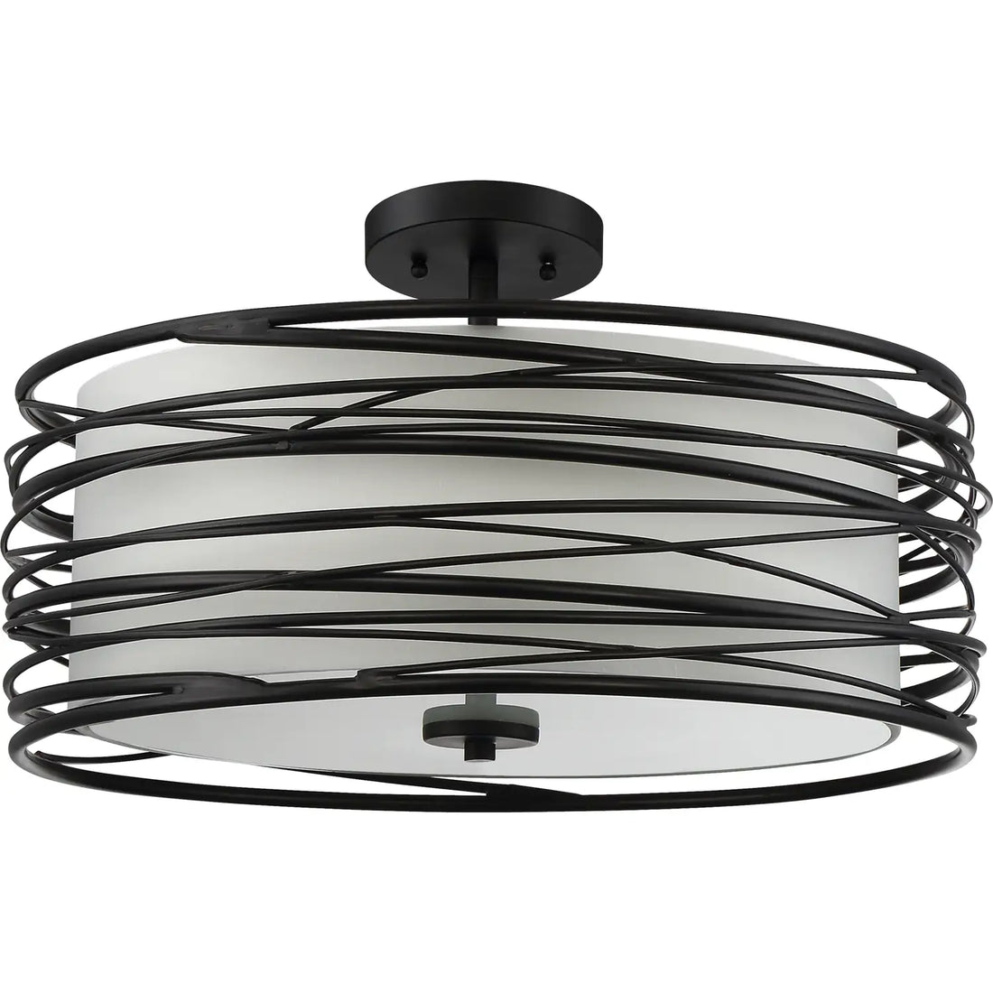 QUOIZEL, SPIRAL SEMI-FLUSH MOUNT, SEMI FLUSH MOUNT LIGHT