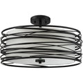QUOIZEL, SPIRAL SEMI-FLUSH MOUNT, SEMI FLUSH MOUNT LIGHT