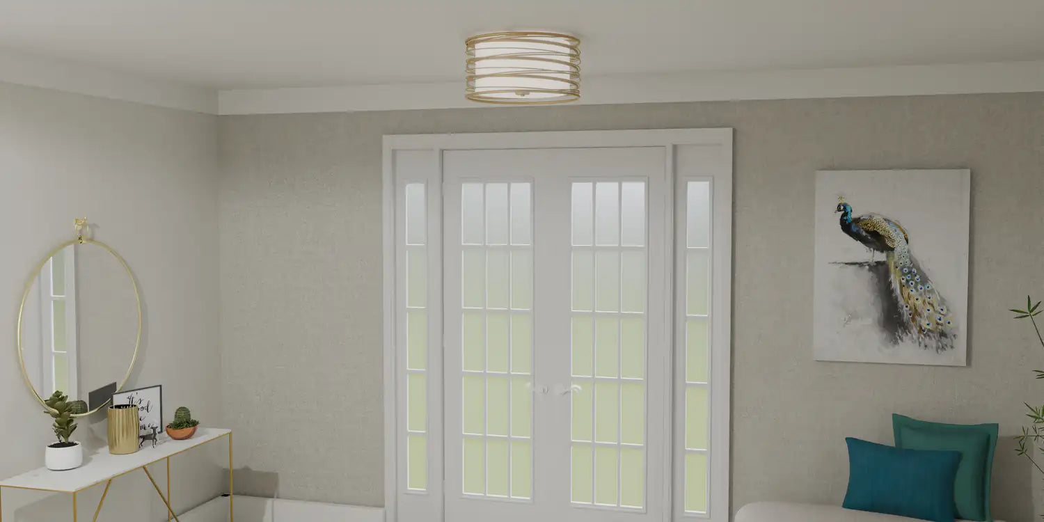 QUOIZEL, SPIRAL SEMI-FLUSH MOUNT, SEMI FLUSH MOUNT LIGHT
