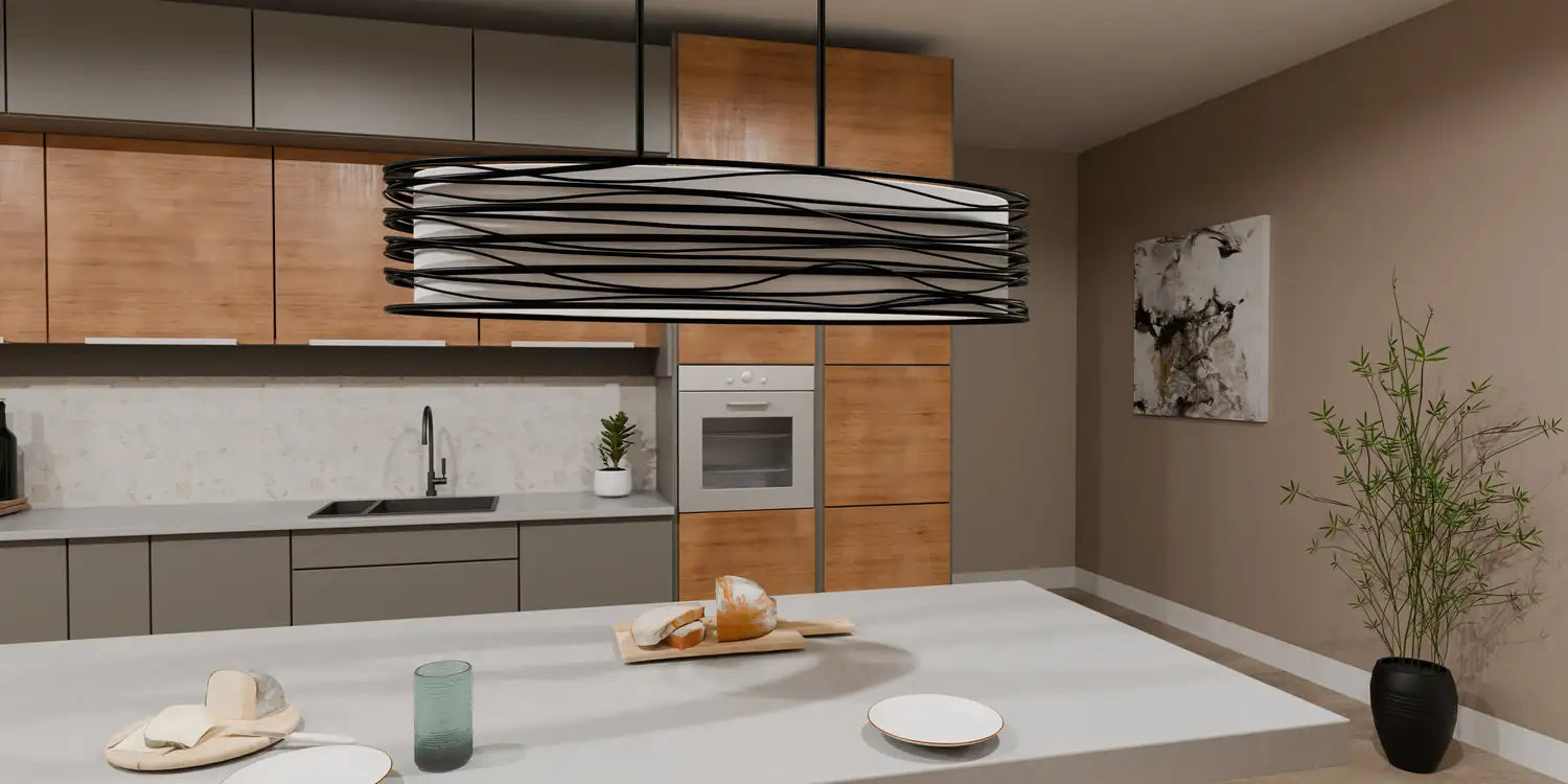 QUOIZEL, SPIRAL ISLAND CHANDELIER, LINEAR LIGHT
