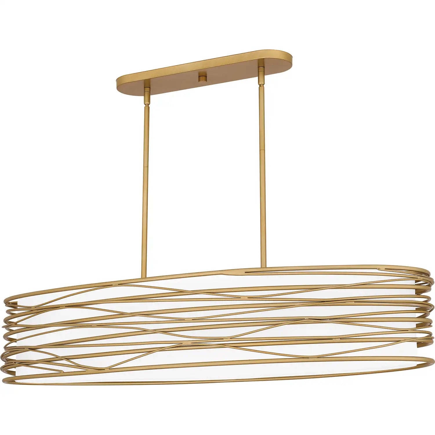 QUOIZEL, SPIRAL ISLAND CHANDELIER, LINEAR LIGHT