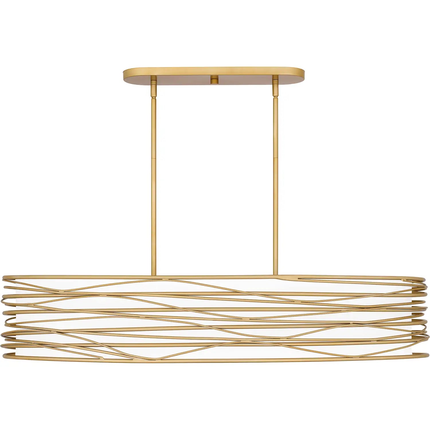 QUOIZEL, SPIRAL ISLAND CHANDELIER, LINEAR LIGHT