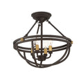 QUOIZEL, SERGEANT SEMI-FLUSH MOUNT, SEMI FLUSH MOUNT LIGHT