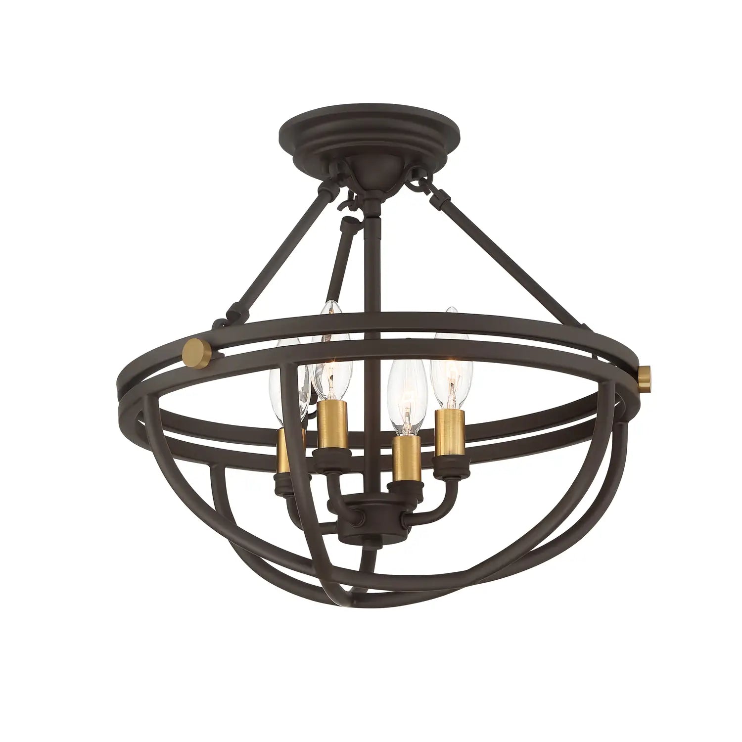 QUOIZEL, SERGEANT SEMI-FLUSH MOUNT, SEMI FLUSH MOUNT LIGHT