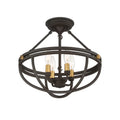 QUOIZEL, SERGEANT SEMI-FLUSH MOUNT, SEMI FLUSH MOUNT LIGHT