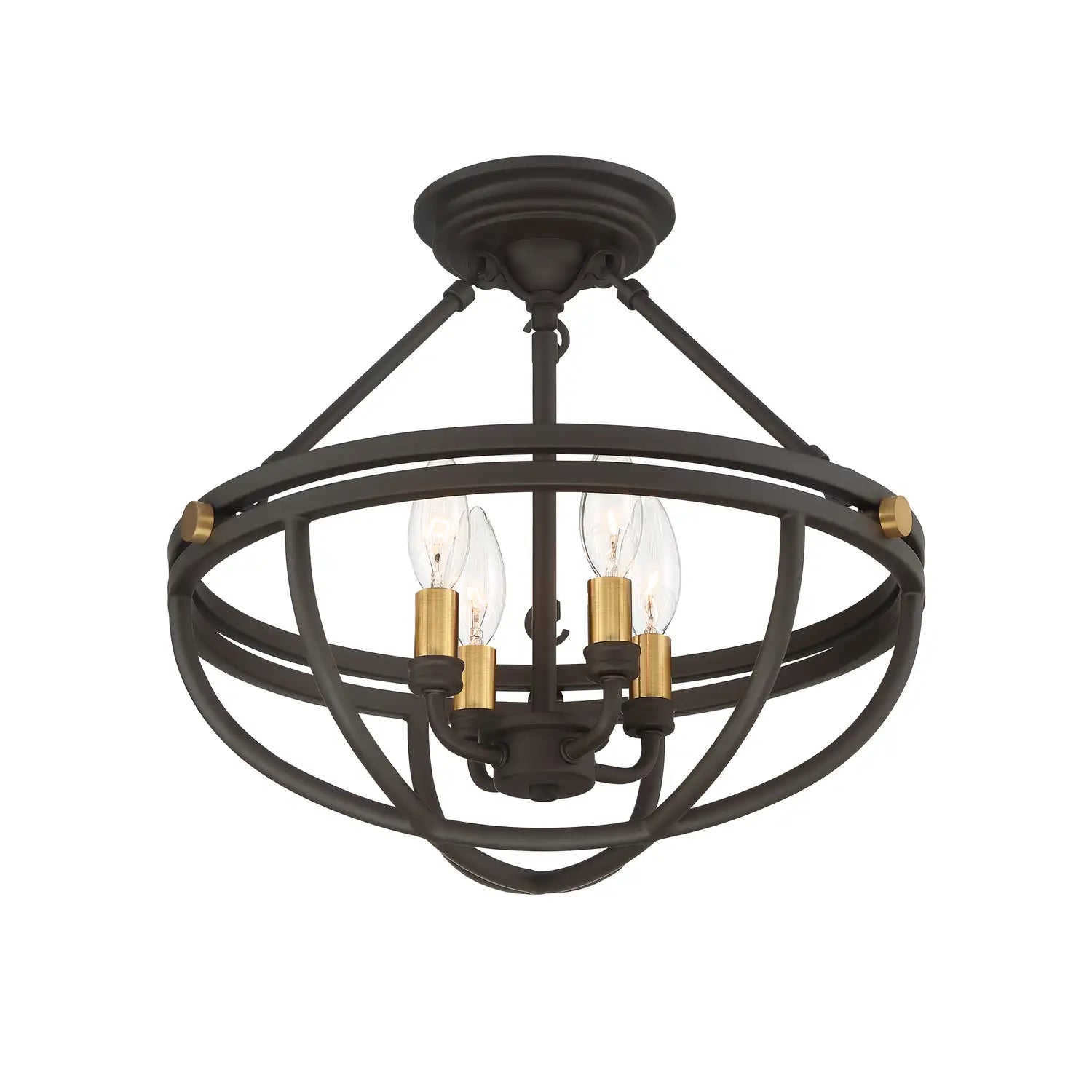 QUOIZEL, SERGEANT SEMI-FLUSH MOUNT, SEMI FLUSH MOUNT LIGHT
