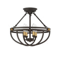 QUOIZEL, SERGEANT SEMI-FLUSH MOUNT, SEMI FLUSH MOUNT LIGHT