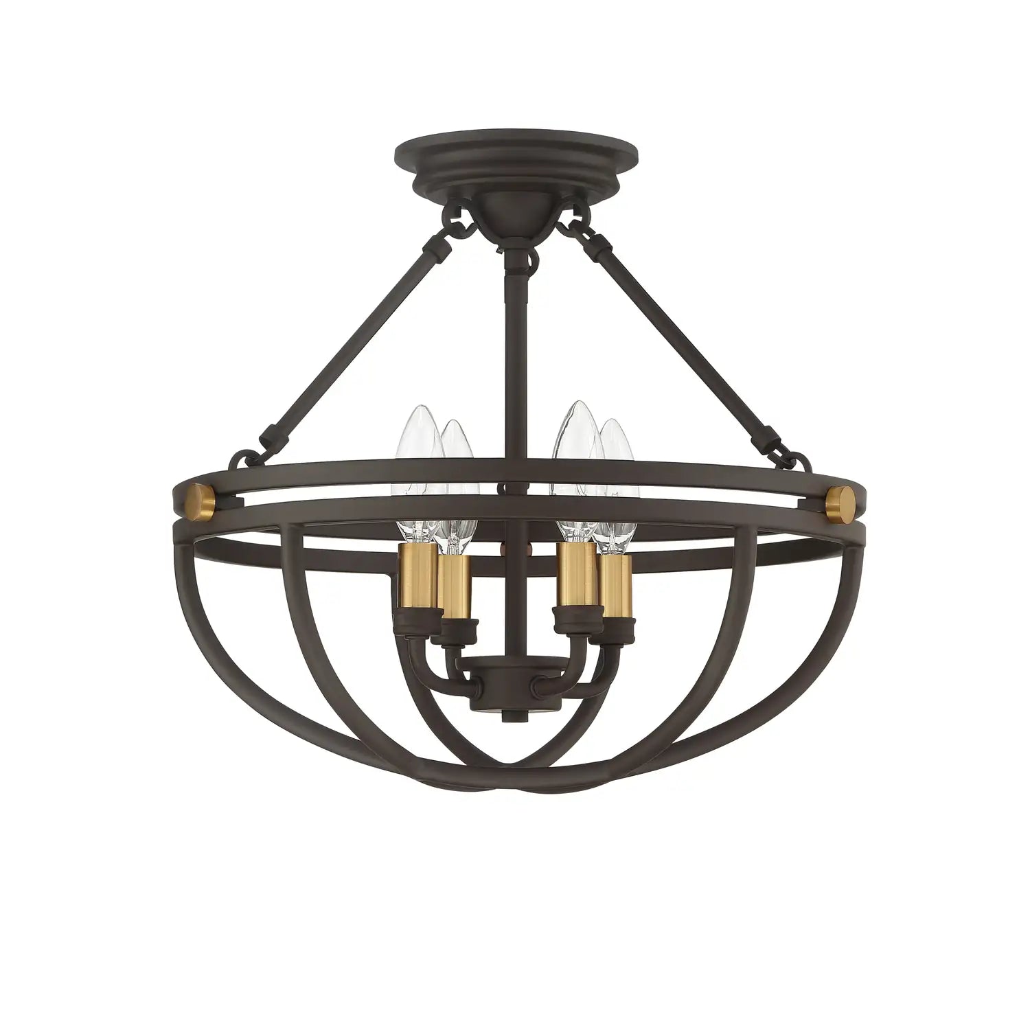 QUOIZEL, SERGEANT SEMI-FLUSH MOUNT, SEMI FLUSH MOUNT LIGHT