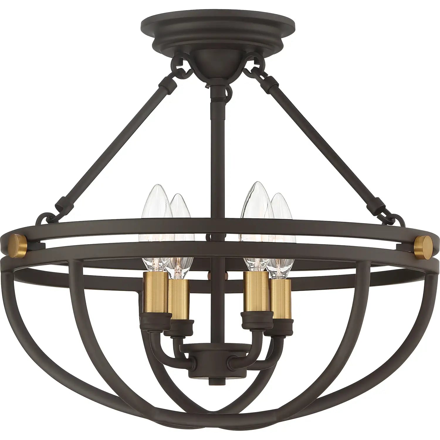 QUOIZEL, SERGEANT SEMI-FLUSH MOUNT, SEMI FLUSH MOUNT LIGHT