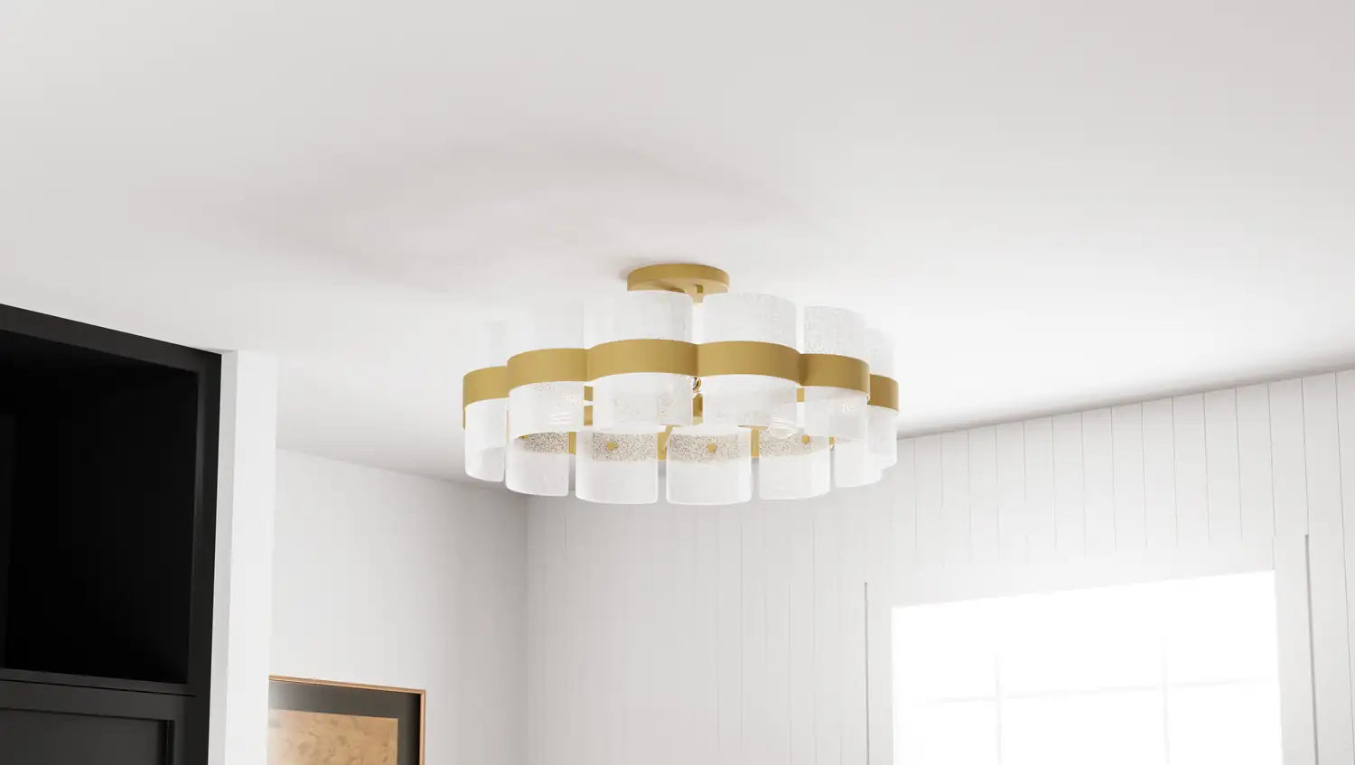 QUOIZEL, SWEENEY SEMI-FLUSH MOUNT, SEMI FLUSH MOUNT LIGHT