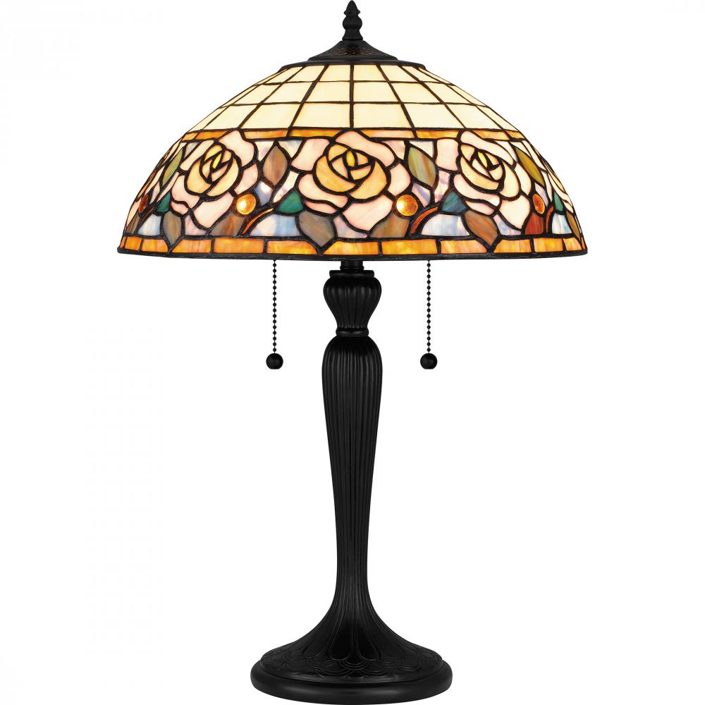 QUOIZEL, TIFFANY TABLE LAMP, TABLE LAMPS