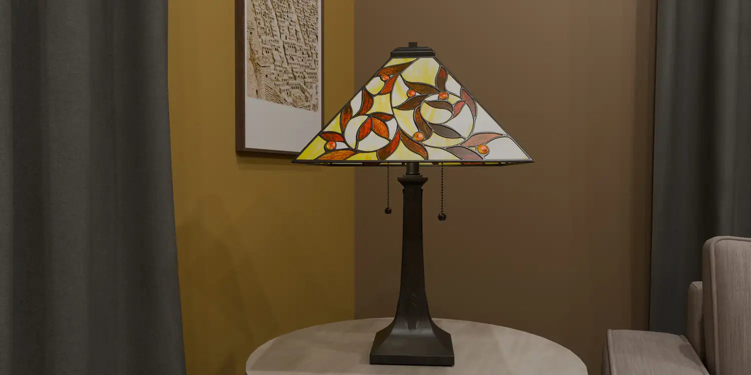 QUOIZEL, TIFFANY TABLE LAMP, TABLE LAMPS