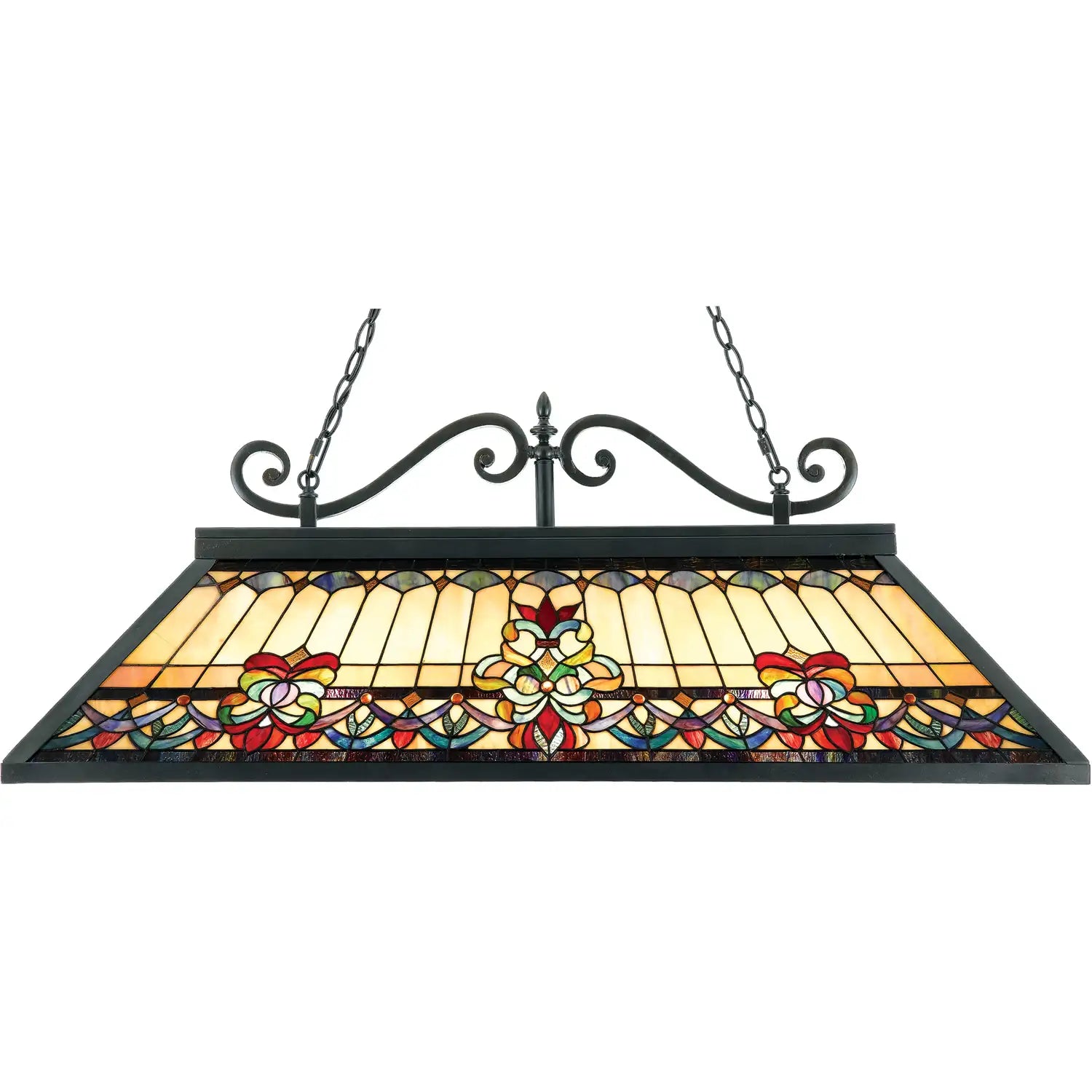 QUOIZEL, BELLE FLEUR ISLAND CHANDELIER, LINEAR LIGHT