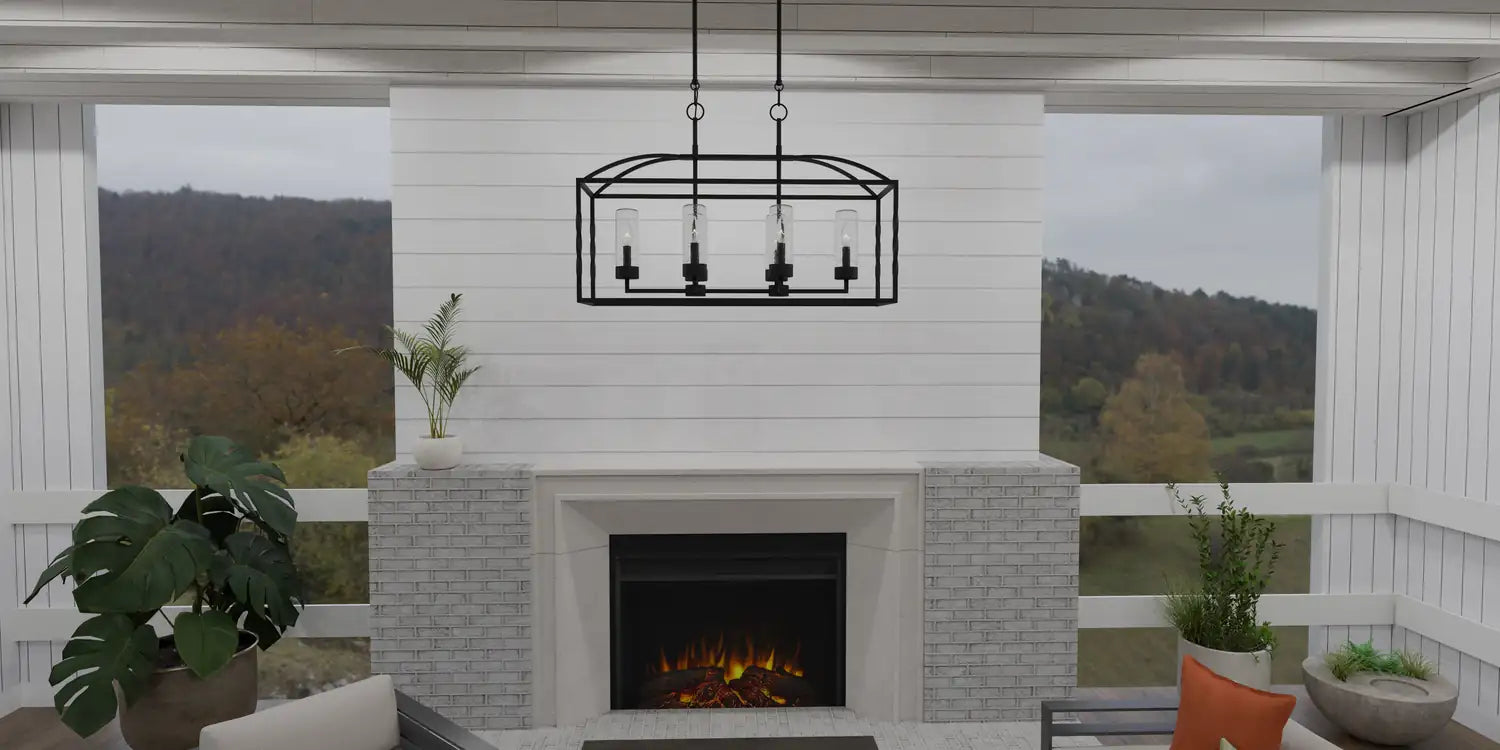 QUOIZEL, THATCHER ISLAND CHANDELIER, OUTDOOR CEILING LIGHTS