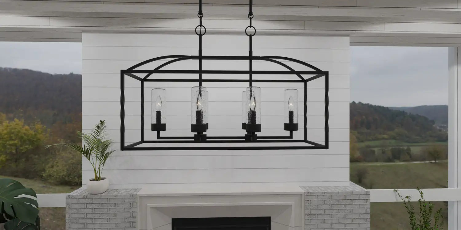 QUOIZEL, THATCHER ISLAND CHANDELIER, OUTDOOR CEILING LIGHTS