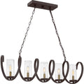 QUOIZEL, TUMULT ISLAND CHANDELIER, LINEAR LIGHT