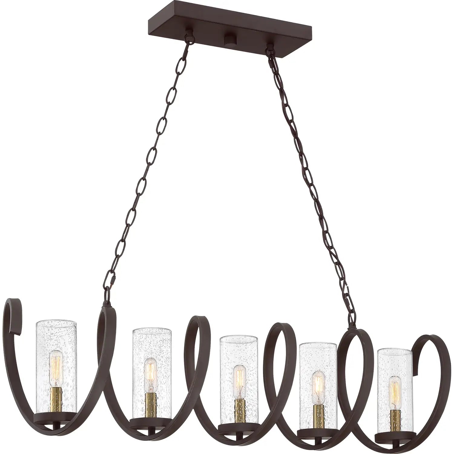 QUOIZEL, TUMULT ISLAND CHANDELIER, LINEAR LIGHT