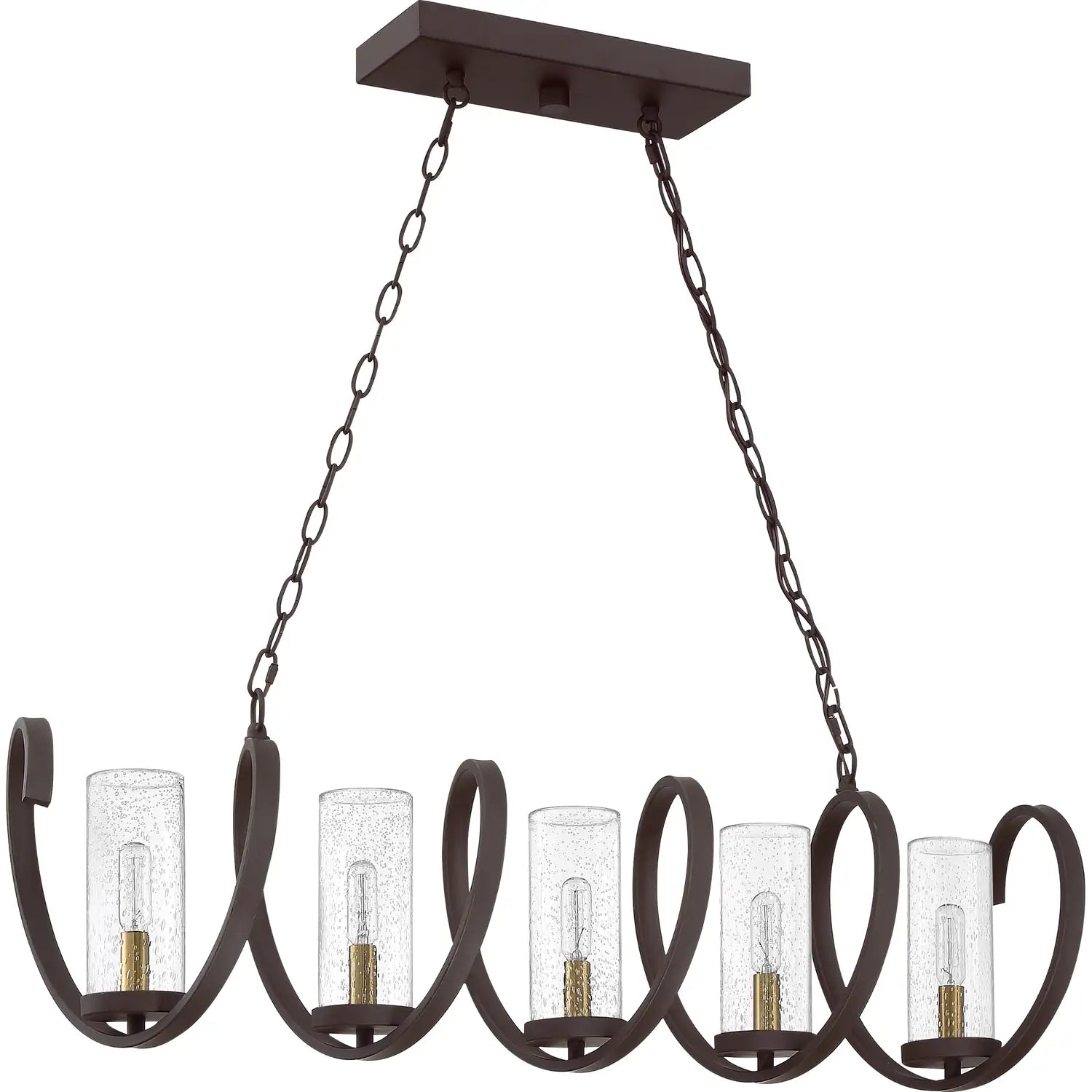 QUOIZEL, TUMULT ISLAND CHANDELIER, LINEAR LIGHT