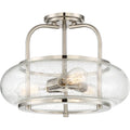QUOIZEL, TRILOGY SEMI-FLUSH MOUNT, SEMI FLUSH MOUNT LIGHT