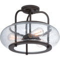 QUOIZEL, TRILOGY SEMI-FLUSH MOUNT, SEMI FLUSH MOUNT LIGHT
