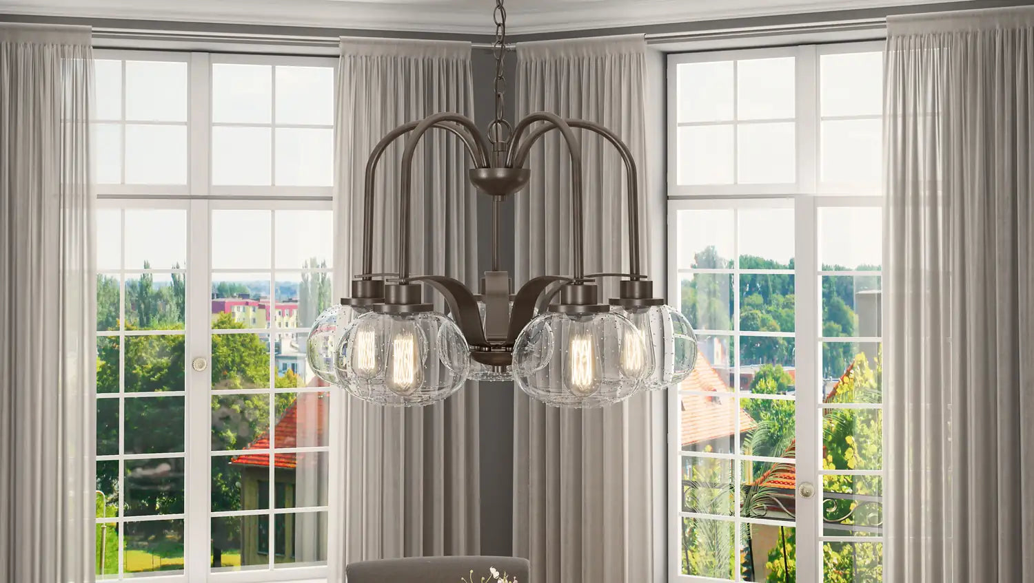 QUOIZEL, TRILOGY CHANDELIER, CHANDELIER LIGHT