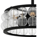 QUOIZEL, TERRAROCK FANDELIER, SEMI FLUSH MOUNT LIGHT