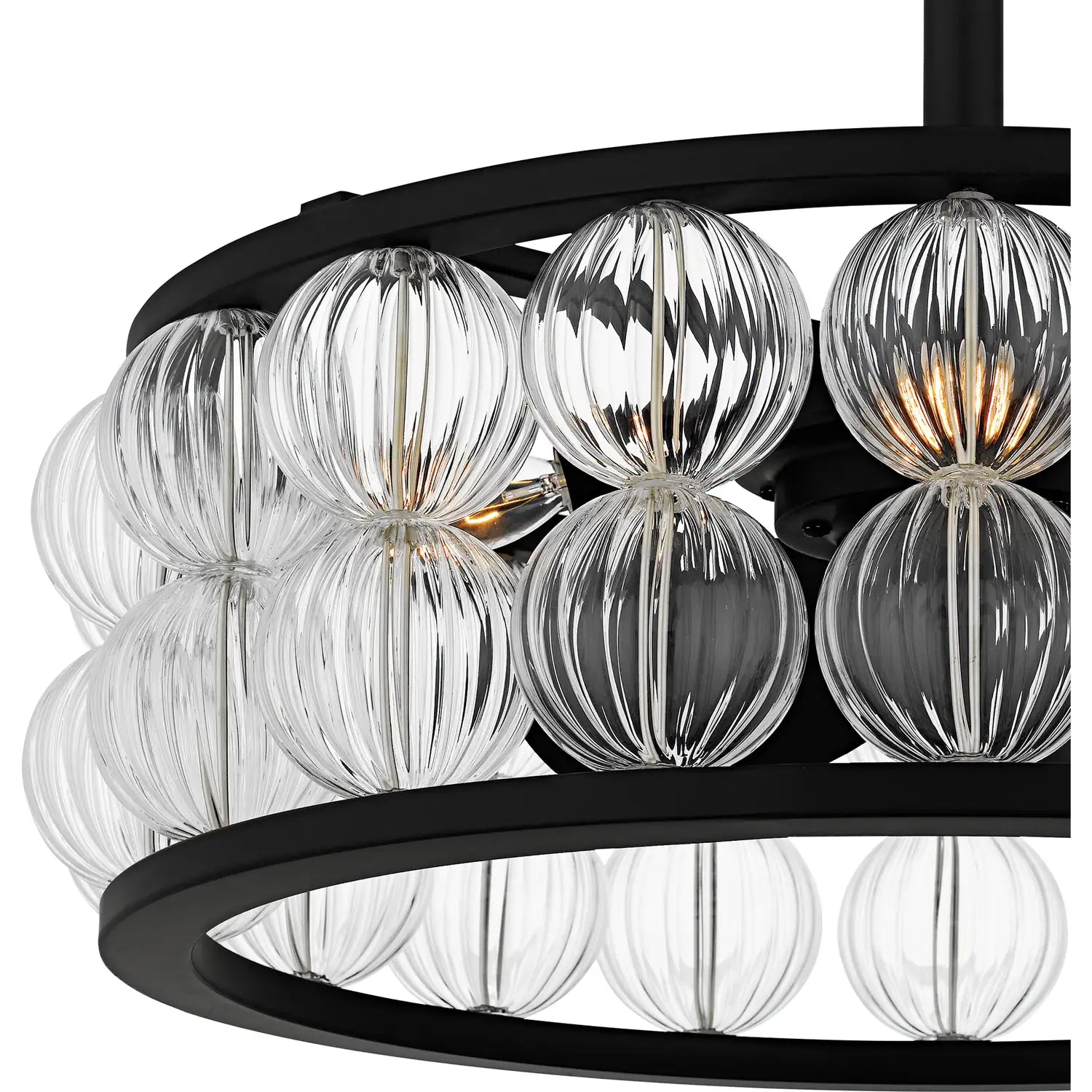 QUOIZEL, TERRAROCK FANDELIER, SEMI FLUSH MOUNT LIGHT