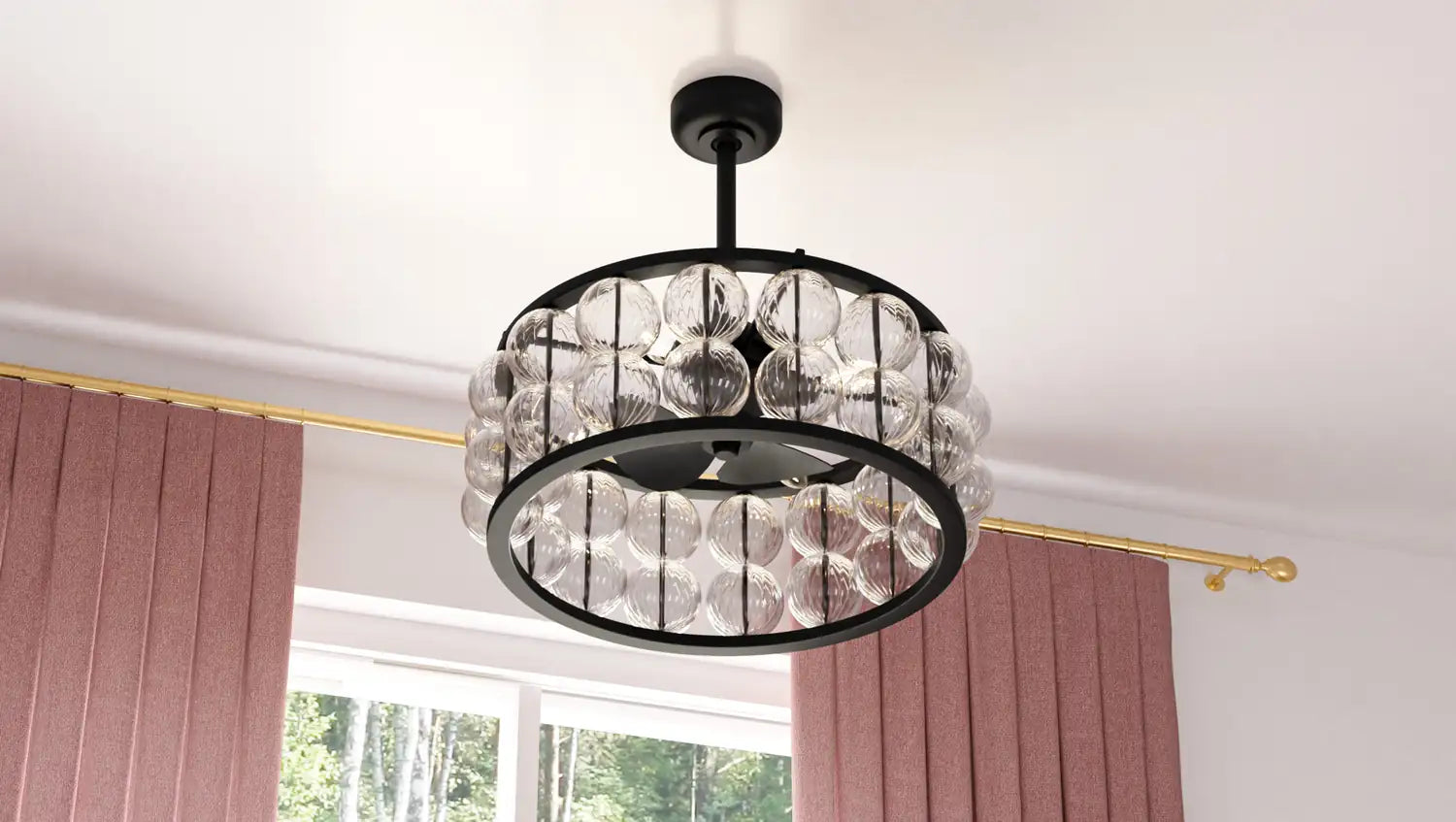 QUOIZEL, TERRAROCK FANDELIER, SEMI FLUSH MOUNT LIGHT