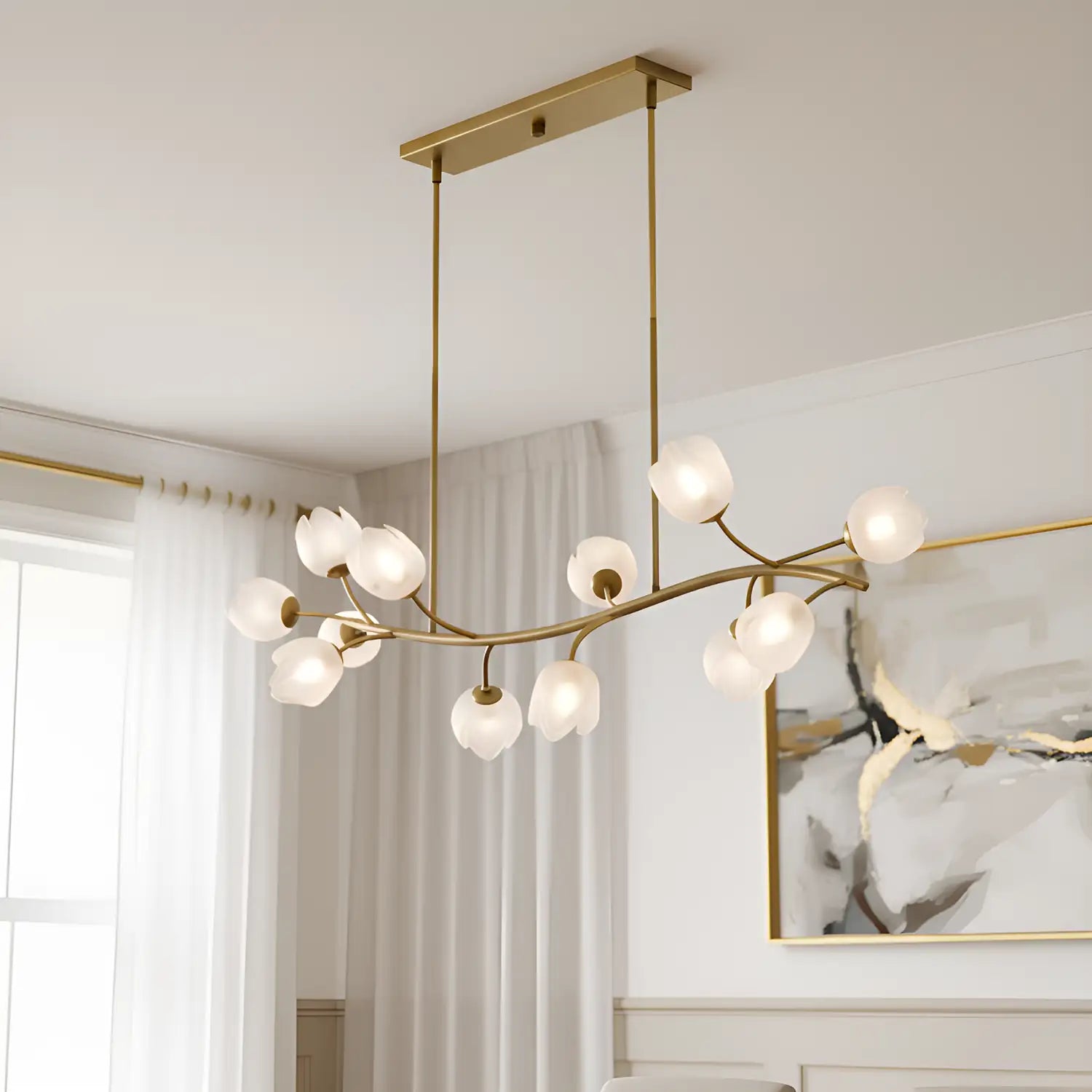 QUOIZEL, WALKER ISLAND CHANDELIER, LINEAR LIGHT