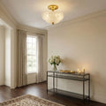 QUOIZEL, WHITECAP SEMI-FLUSH MOUNT, SEMI FLUSH MOUNT LIGHT
