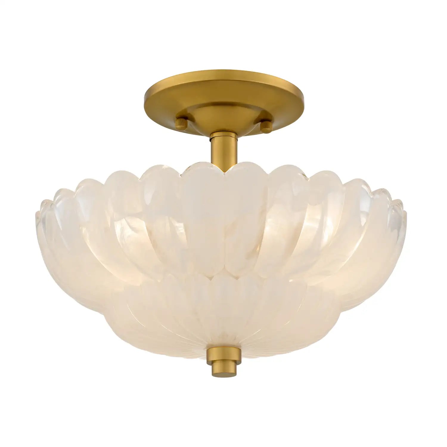 QUOIZEL, WHITECAP SEMI-FLUSH MOUNT, SEMI FLUSH MOUNT LIGHT