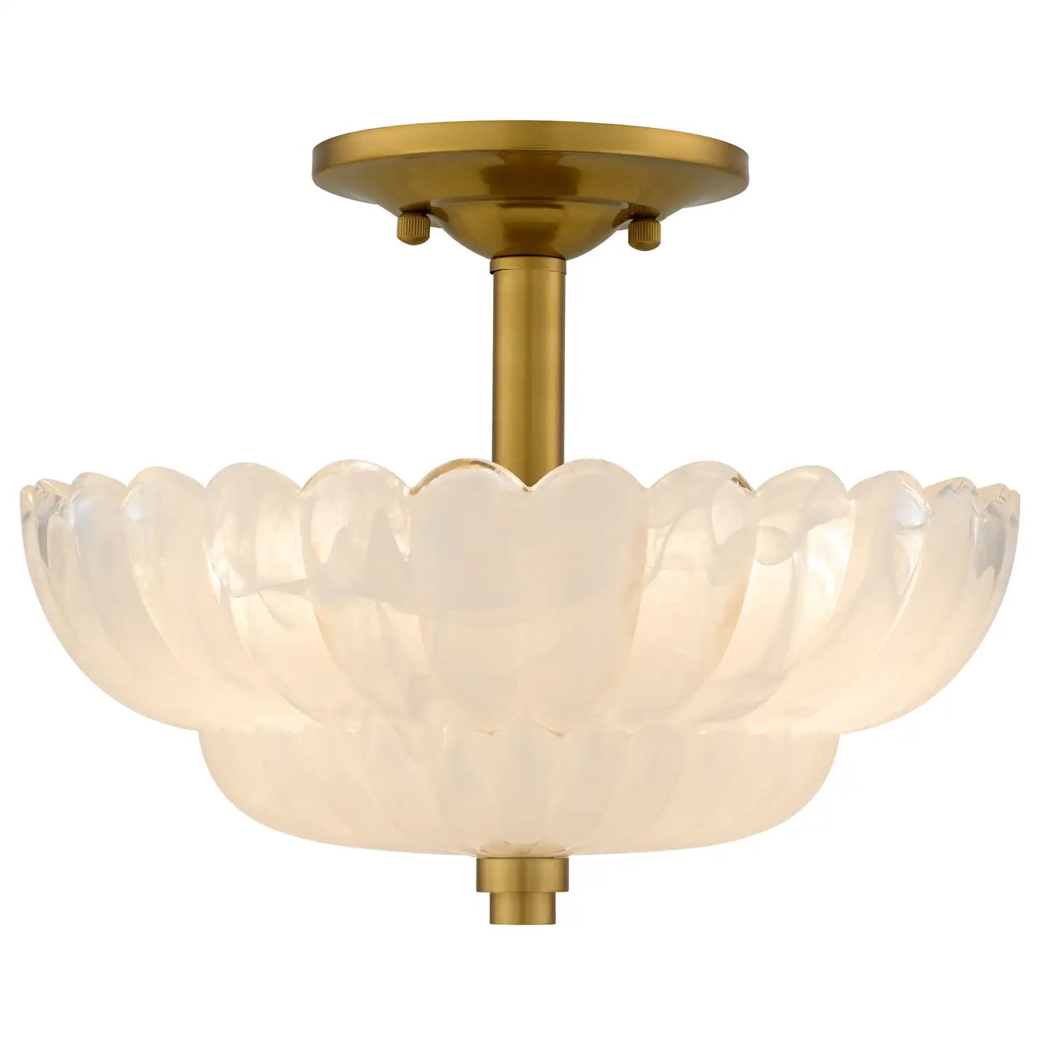 QUOIZEL, WHITECAP SEMI-FLUSH MOUNT, SEMI FLUSH MOUNT LIGHT