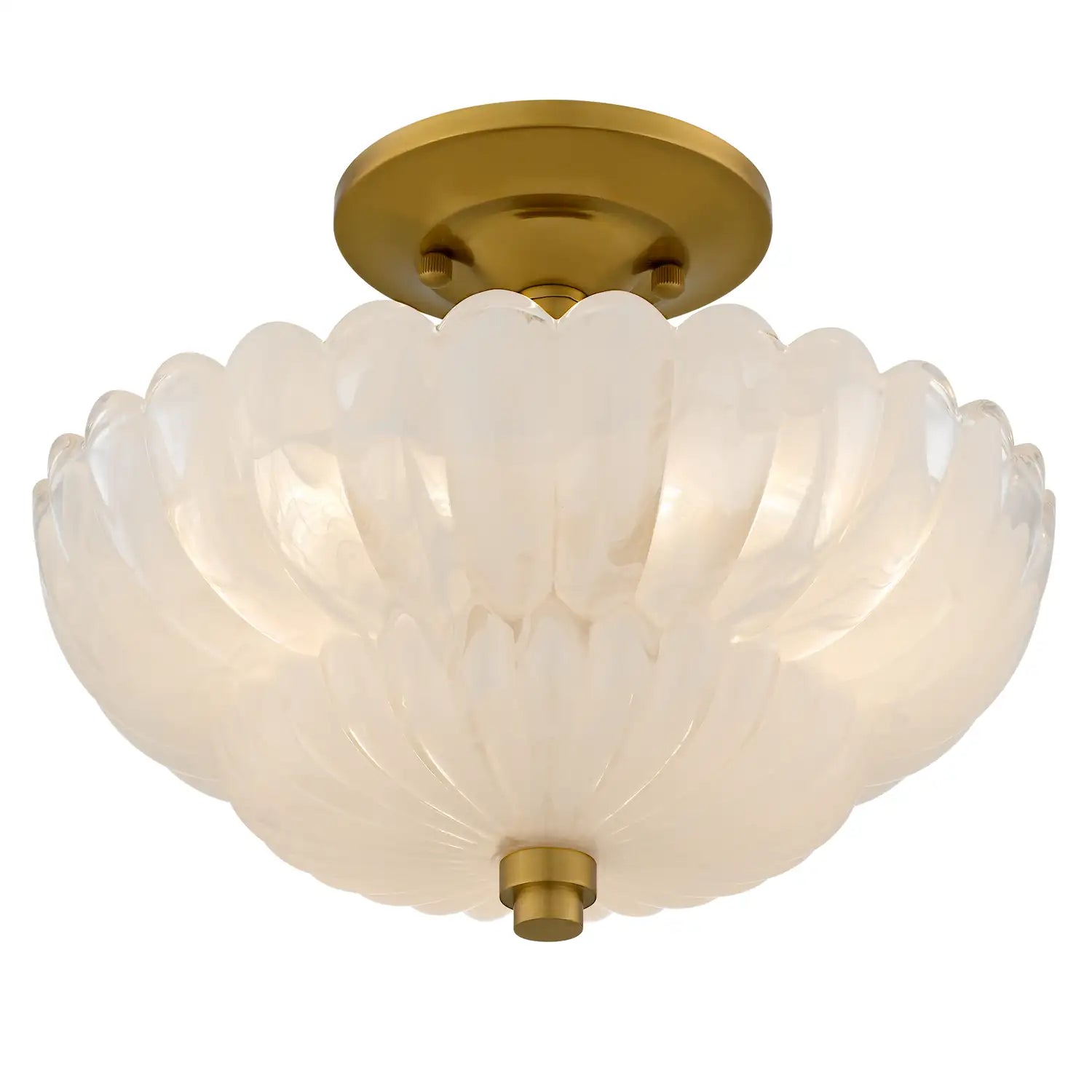QUOIZEL, WHITECAP SEMI-FLUSH MOUNT, SEMI FLUSH MOUNT LIGHT