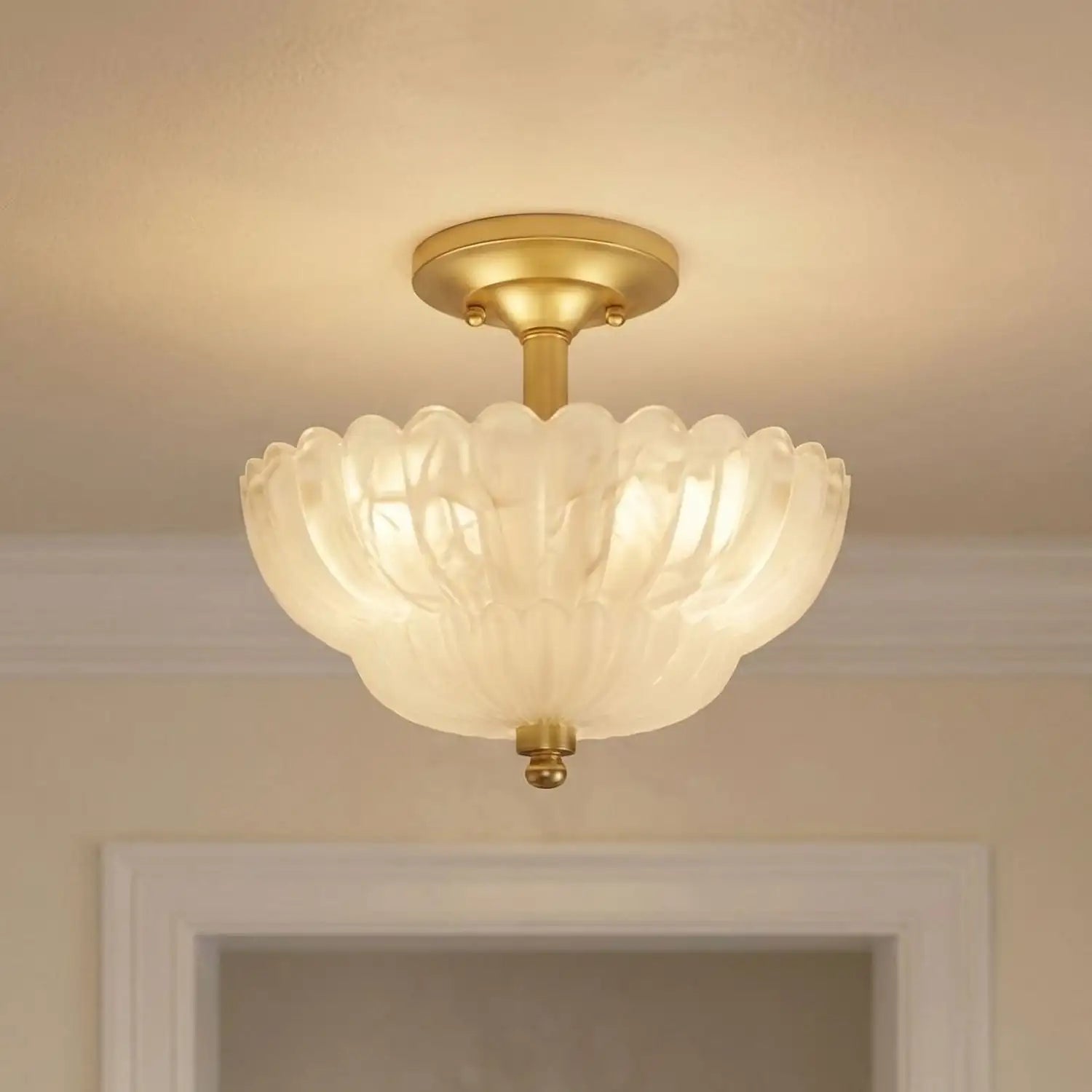 QUOIZEL, WHITECAP SEMI-FLUSH MOUNT, SEMI FLUSH MOUNT LIGHT