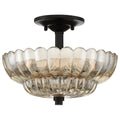 QUOIZEL, WHITECAP SEMI-FLUSH MOUNT, SEMI FLUSH MOUNT LIGHT