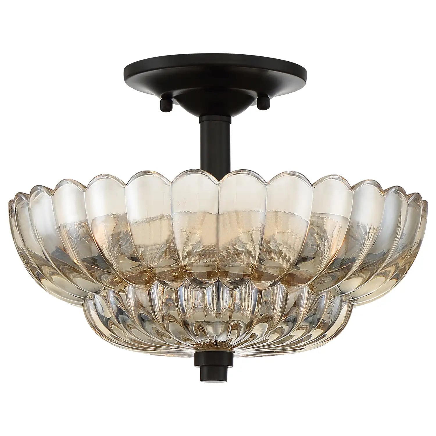 QUOIZEL, WHITECAP SEMI-FLUSH MOUNT, SEMI FLUSH MOUNT LIGHT