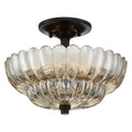 QUOIZEL, WHITECAP SEMI-FLUSH MOUNT, SEMI FLUSH MOUNT LIGHT