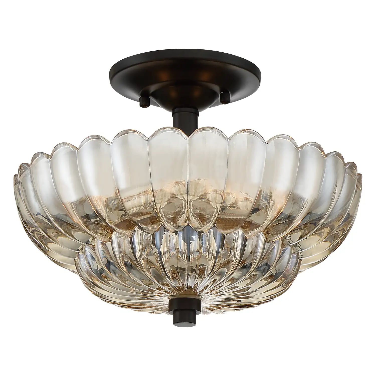 QUOIZEL, WHITECAP SEMI-FLUSH MOUNT, SEMI FLUSH MOUNT LIGHT