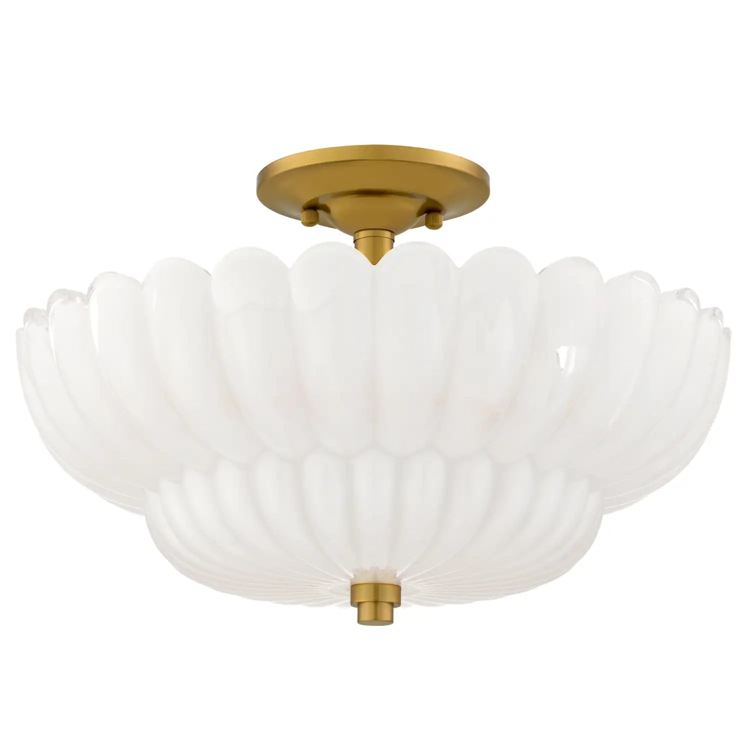QUOIZEL, WHITECAP SEMI-FLUSH MOUNT, SEMI FLUSH MOUNT LIGHT